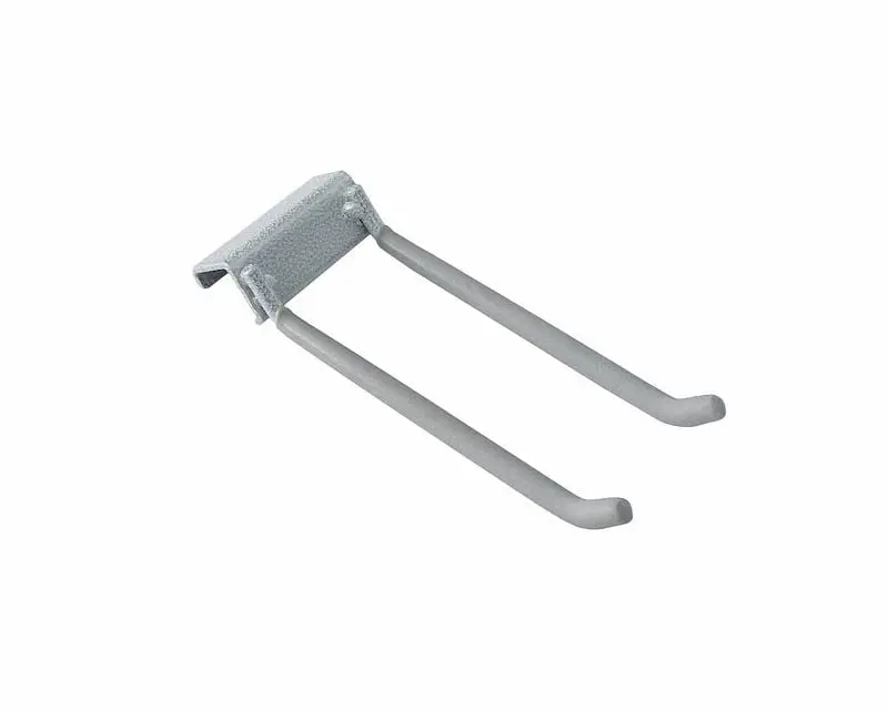 Garage Reliable Essentials Wide Double Hooks, Gray Finish, 220869 Garage Essentials