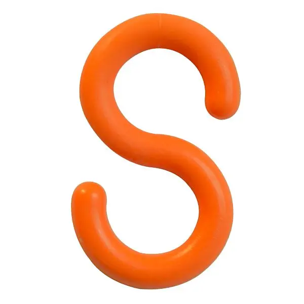 Mr. Chain Plastic S-Hook, Traffic Orange, 3-Inch Link Diameter, Quantity: 10 Pieces, 80313-10