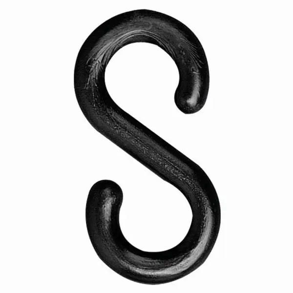 Mr. Chain Polymer S-Hook, Black, 3-Inch Link Diameter, Quantity: 10 Pieces, 80303-10