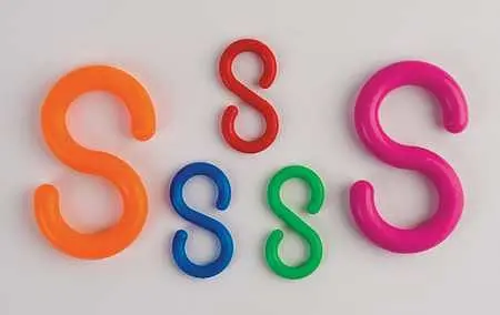 Mr. Chain Polymer S-Hook, Scarlet, 2-Inch Link Diameter, Quantity: 10 Pieces, 50305-10