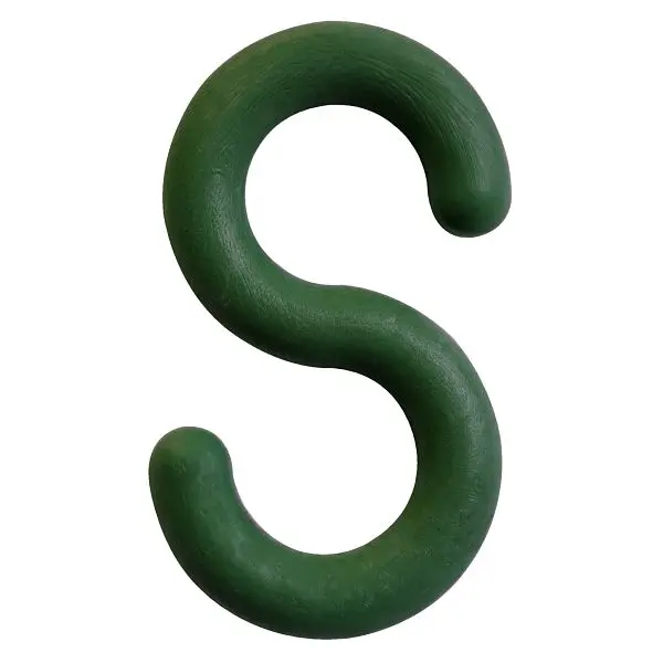 Mr. Contemporary Chain Polypropylene S-Hook, Evergreen, 2-Inch Link Diameter, Quantity: 10 Pieces, 50354-10 Mr. Chain