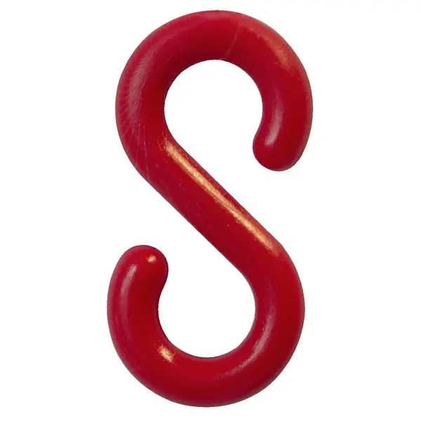 Mr. Narrow Chain Polymer S-Hook, Red, 3-Inch Link Diameter, Quantity: 10 Pieces, 80305-10 Mr. Chain