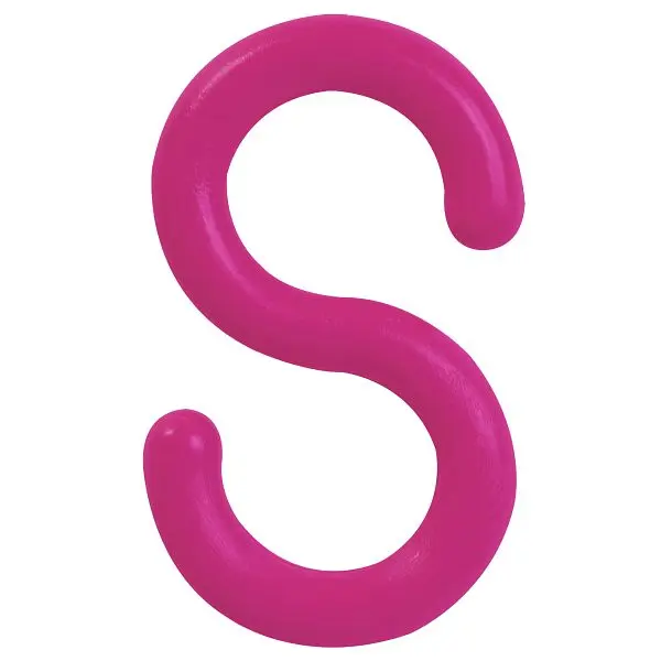 Mr. Stylish Chain Plastic S-Hook, Securety Linchpink, 1-Inch Link Diameter, Quantity: 10 Pieces, 10325-10 Mr. Chain