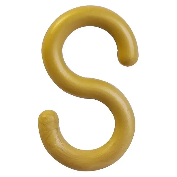 Mr. Waterproof Chain Plastic S-Hook, Gold, 3-Inch Link Diameter, Quantity: 10 Pieces, 80309-10 Mr. Chain