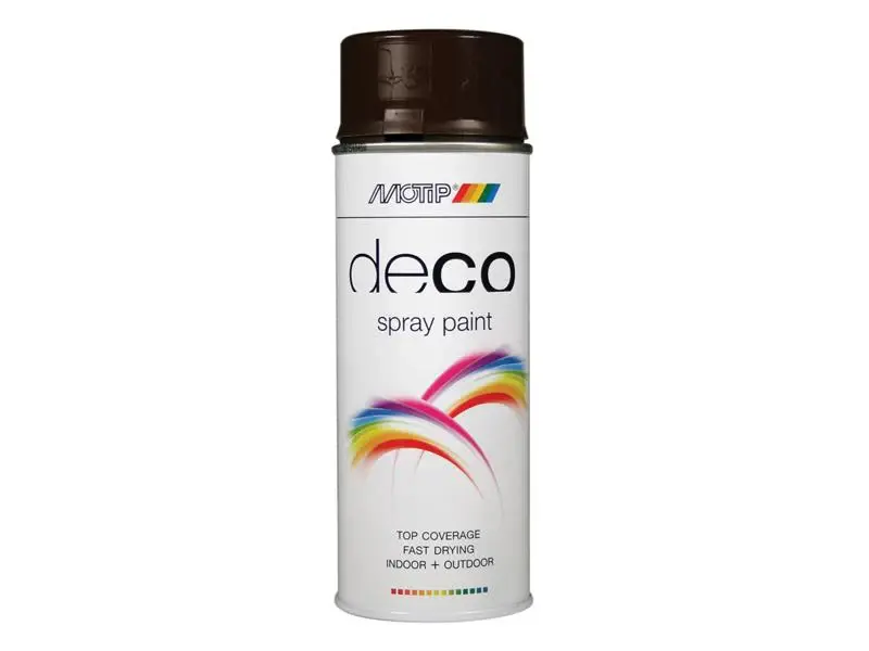 MOTIP Deco Spray Paint High Gloss RAL 8017 Chocolate Taupe 400ml
