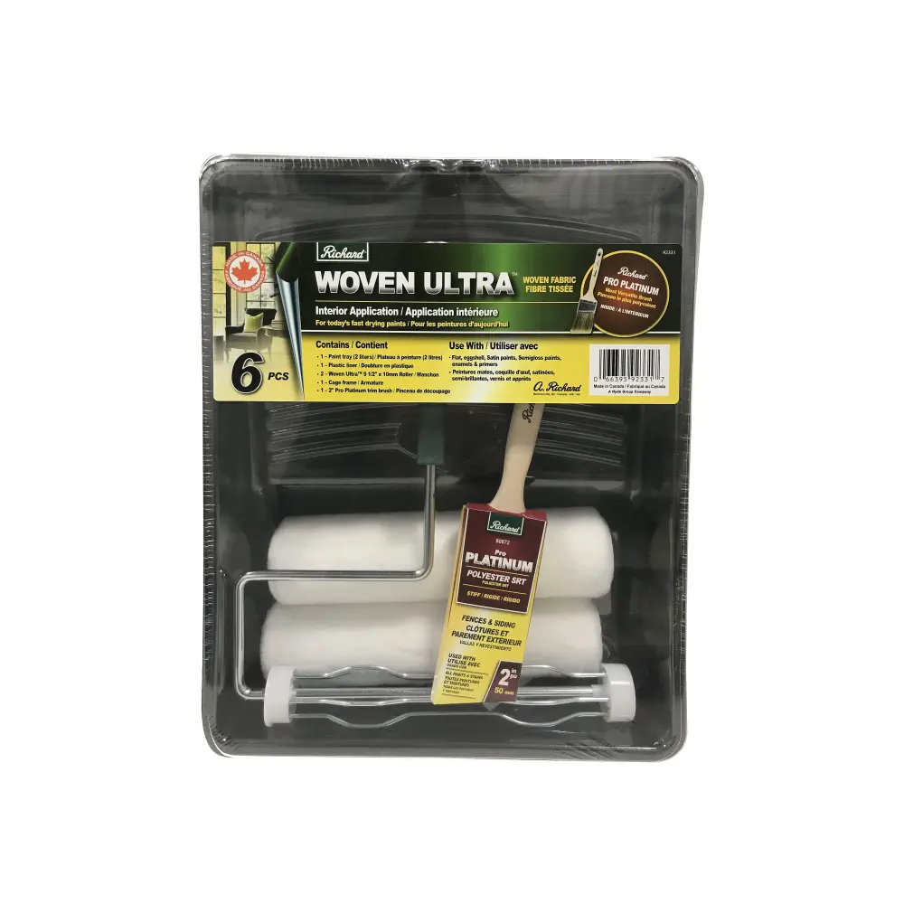 Richard 9 1/2" x 10mm Nap Woven Ultra Paint Roller Tray Kit