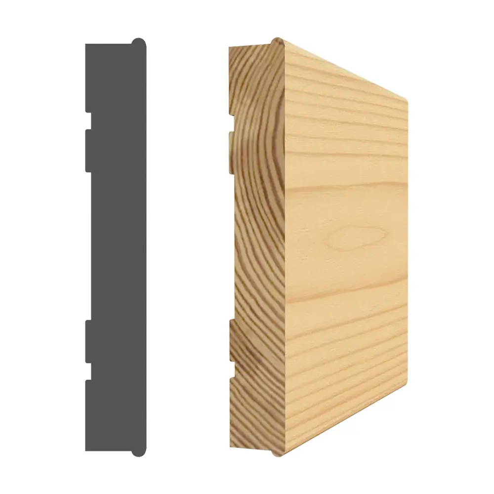9/16'' x 3-9/16'' x 82" Finger Jointed Pine Door Frame - Roomy Hem