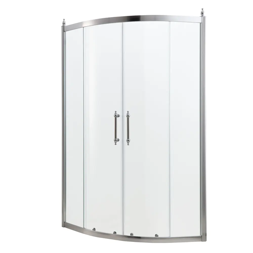 Framed Tub Shower Enclosure Glass-like Tempered Glass