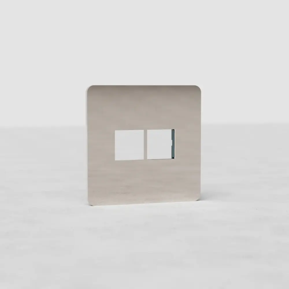 Grove Singular 2x Keystone Module Plate - Polished Nickel