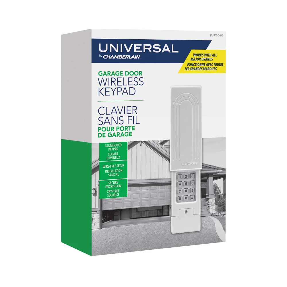 Universal Clicker Garage Door Keypad, Cord-free