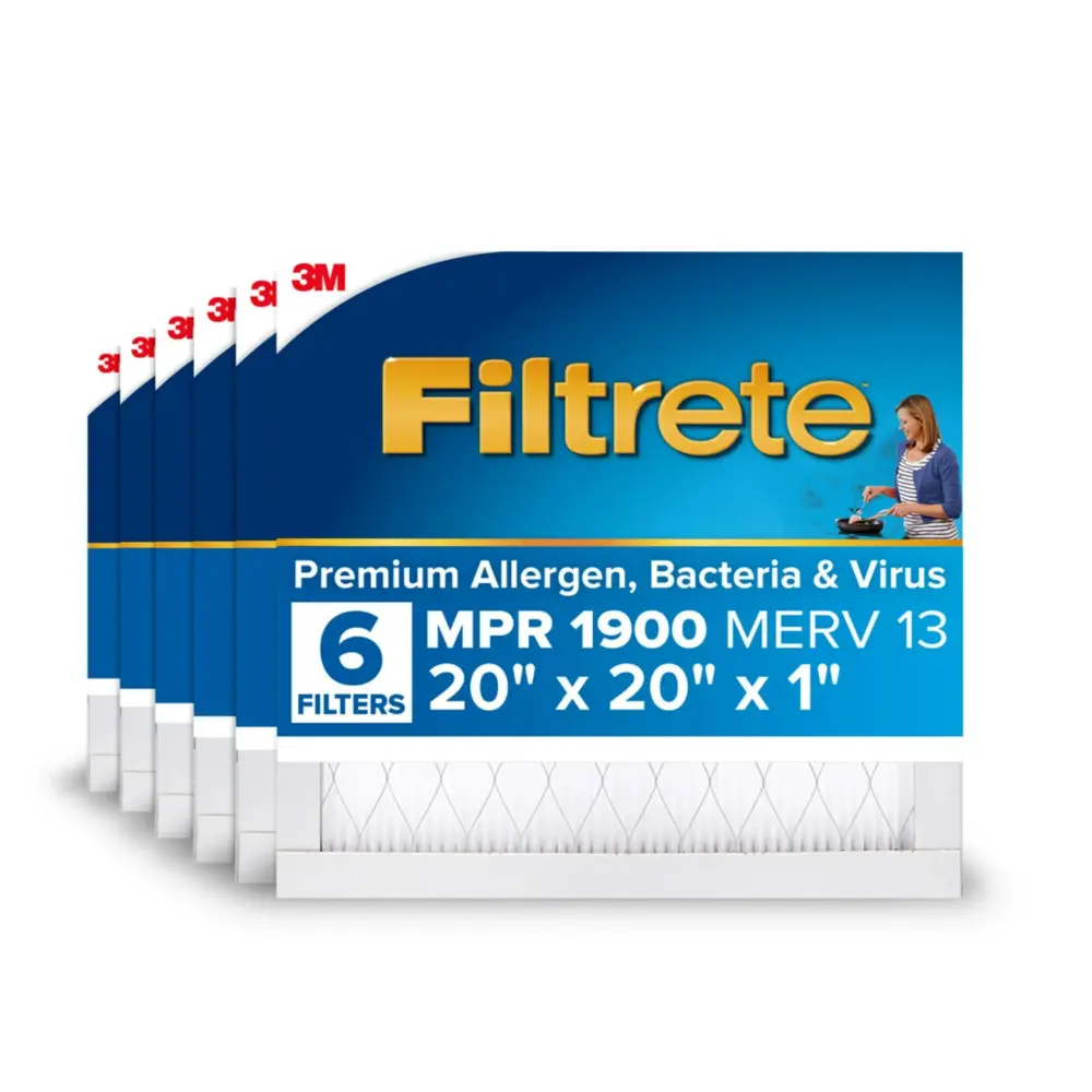 Filtrete 12x12x1 AC Furnace Air Filter, MERV 13, MPR 1900, Prime Allergen, Bacteria & Virus Filter, 3-Month Pleated 1-Inch...