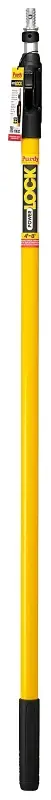 Purdy POWER LOCK 140855648 Extension Pole, 1-5/16 Dia, 4 to 8 ft L, Aluminum/Fiberglass, Rubberized Handle