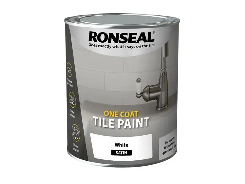 Ronseal One Coat Tile Paint Chalk Satin 750ml