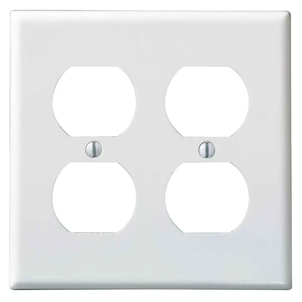 2-Gang Duplex Receptacle Wallplate, Pearl