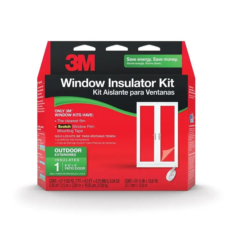 3M Outdoor Window Insulator Kit, Patio Door, Quantity: 6, 7100075753