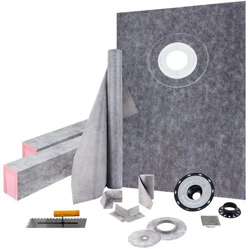 VEVOR Shower Curb Kit 38" x 60" Watertight Shower Curb Overlay, LYDZT38X60PVCAUR5V0