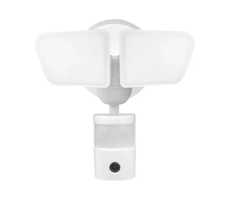 globe 17000214 Video Security Light, LED Lamp, Radiant White, 2200 Lumens, 4000 K Color Temp, Plastic Fixture