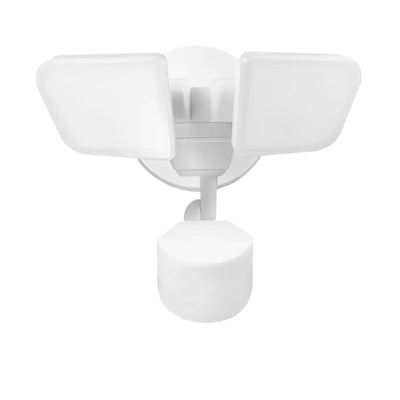 globe 17000274 Wi-Fi Smart Motion Security Light, LED Lamp, Radiant White, 2200 Lumens, 4000 K Color Temp, White Fixture