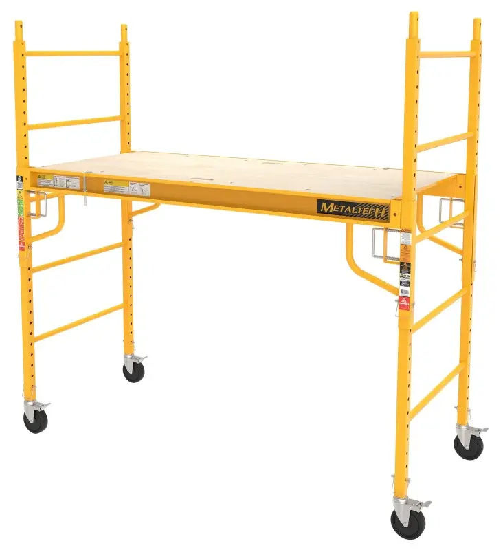 Metaltech Jobsite Series I-CISC Scaffold Tower, 2 H Adjustment, 1100 lb