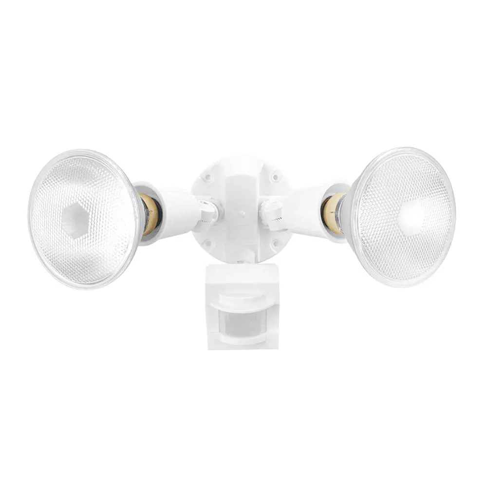 Plastique Outdoor Security Light 110° Motion Sensor, Ivory