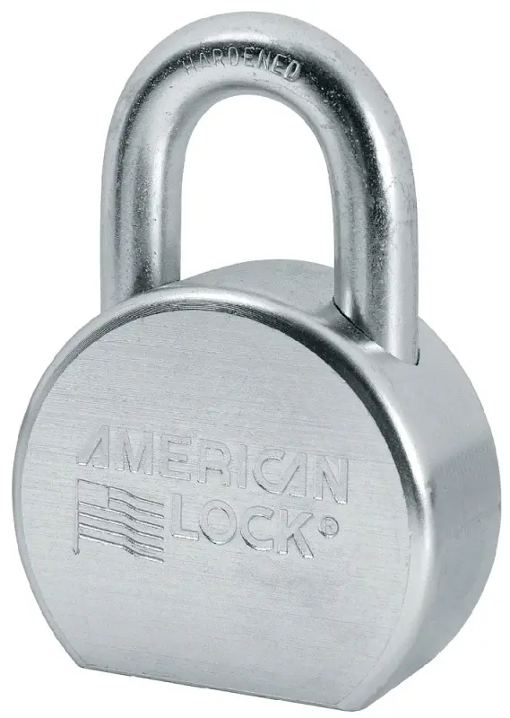 American Lock A702 Padlock, Keyed Different Core, 7/16 Dia Shackle, 1-1/16 H Shackle, Boron Steel Shackle, Zinc