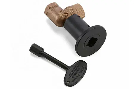 HPC - Hearth MAFB, 1/2" WALL/FLOOR Angled Fireplace / Fire Pit Key Valve Kit Flat Ebony Wall/Floor Angled Key Valve Kit. I...