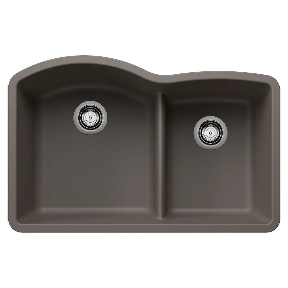 DIAMOND U 175 SILGRANIT undermount sink two bowls and low divider
