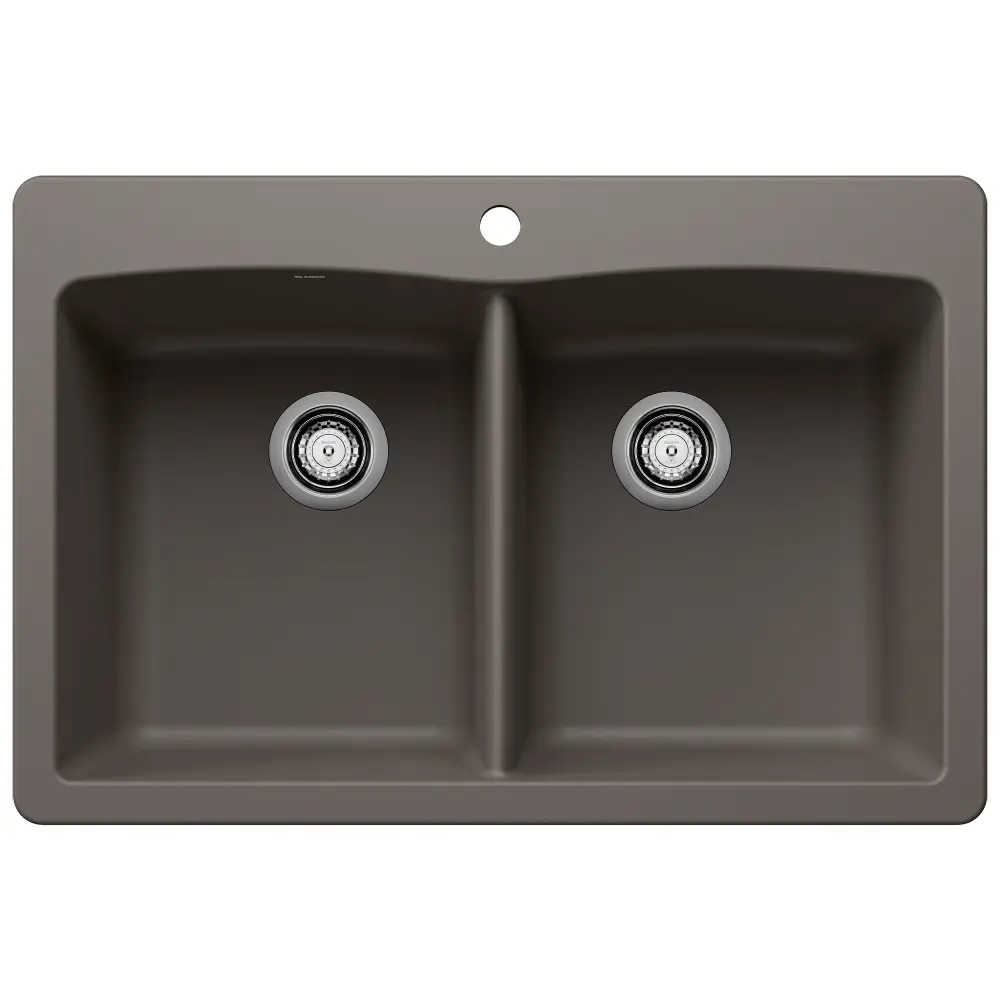 DIAMOND 210 SILGRANIT twofold bowl surface-mounted kitchen sink