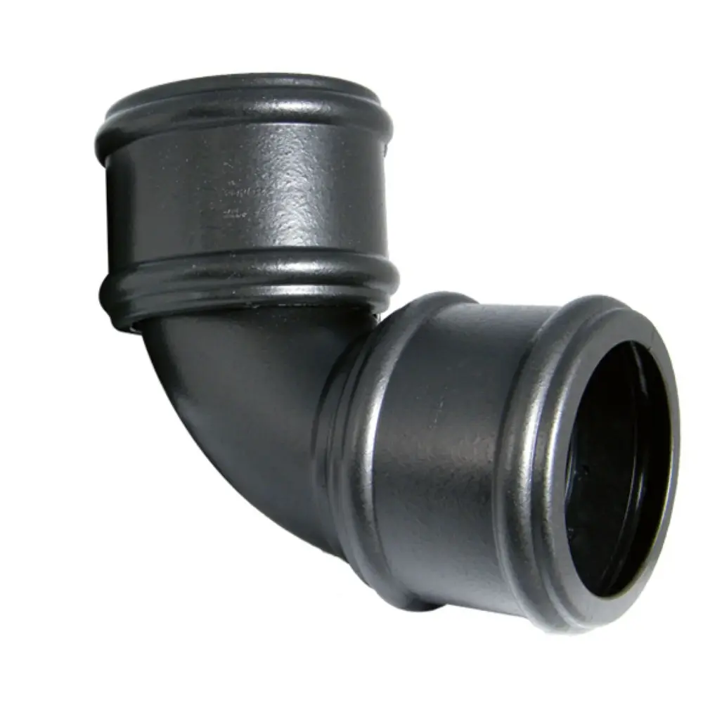 FloPlast Cast Iron Effect Soil 92 Bend - Twin Socket