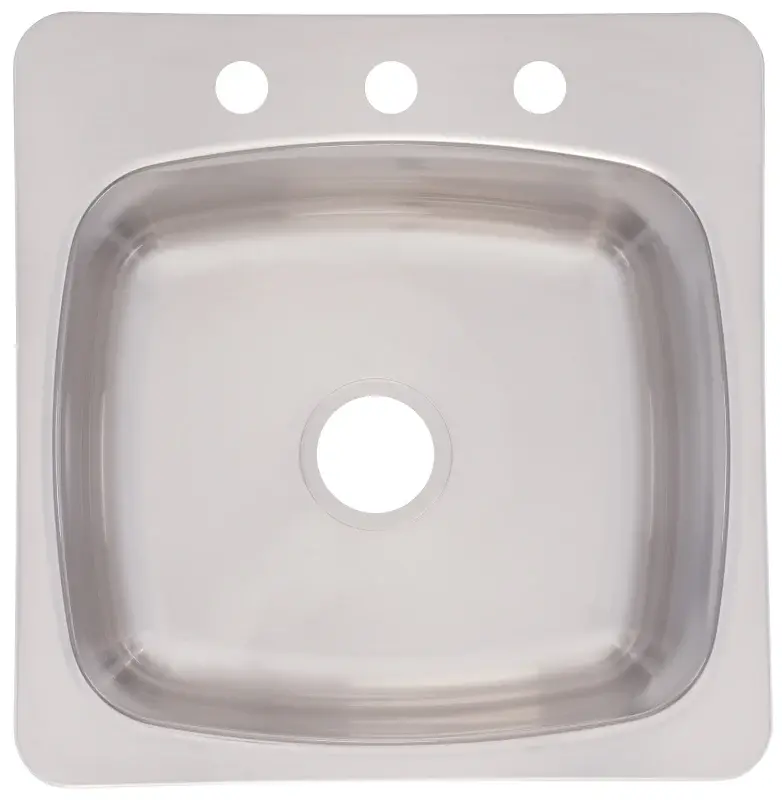 Franke FSL2020-3 Utility Sink, 20 ga, Rectangle Bowl, 3-Deck Hole, 20.2 OAW, 20.6 OAH, Stainless Hardened, 1-Bowl