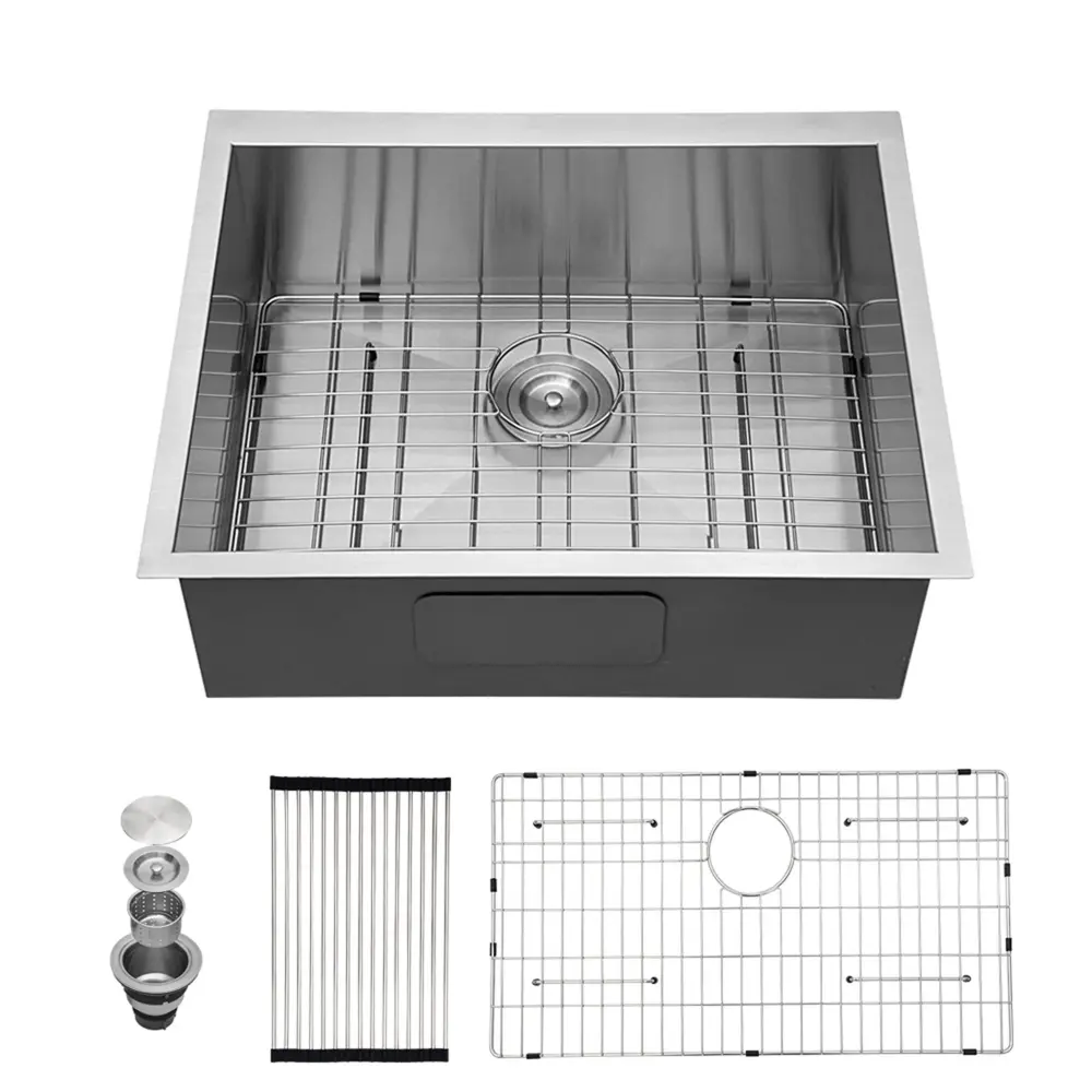 Modern Style Undermount Sink Stainless Metal, Deep Single Bowl