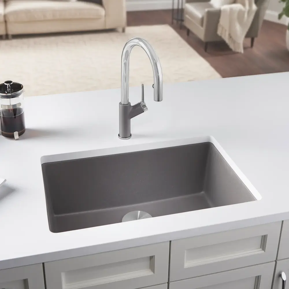 PRECIS U SINGLE 27 Silgranit unitary bowl undermount kitchen sink