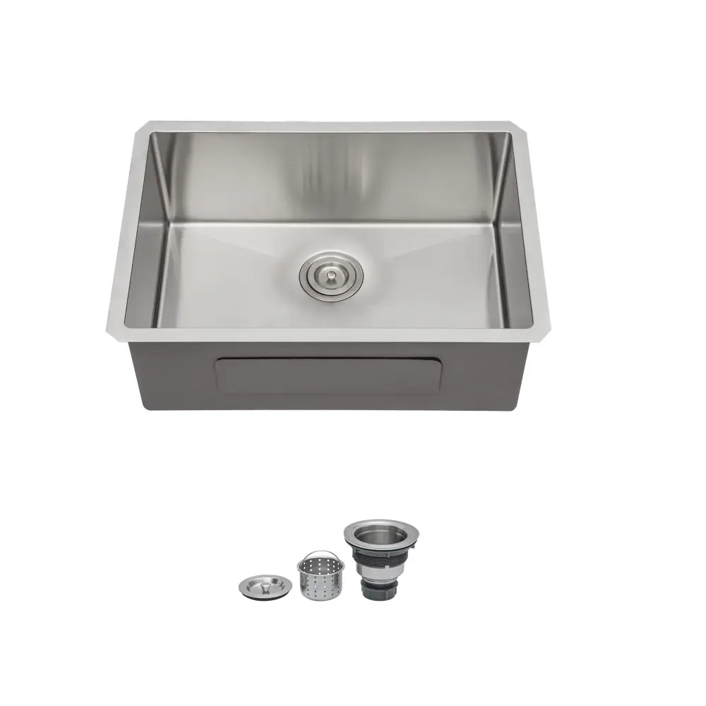 Undermount Rust-resistant Steel Kitchen Sink, Deep Single Bowl Basin