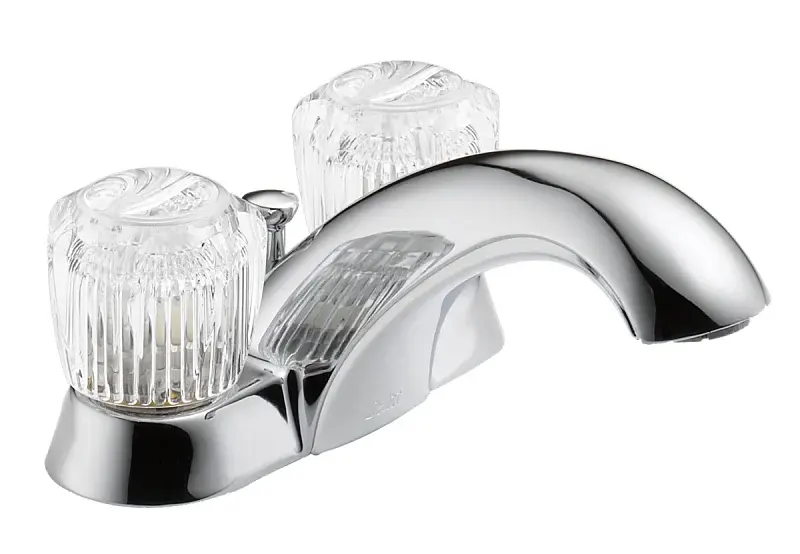 Delta Classic 2522LF Series Bathroom Faucet, 6.25 L, 6.42 W, 3.25 H, Rigid Spout, Chrome Plated