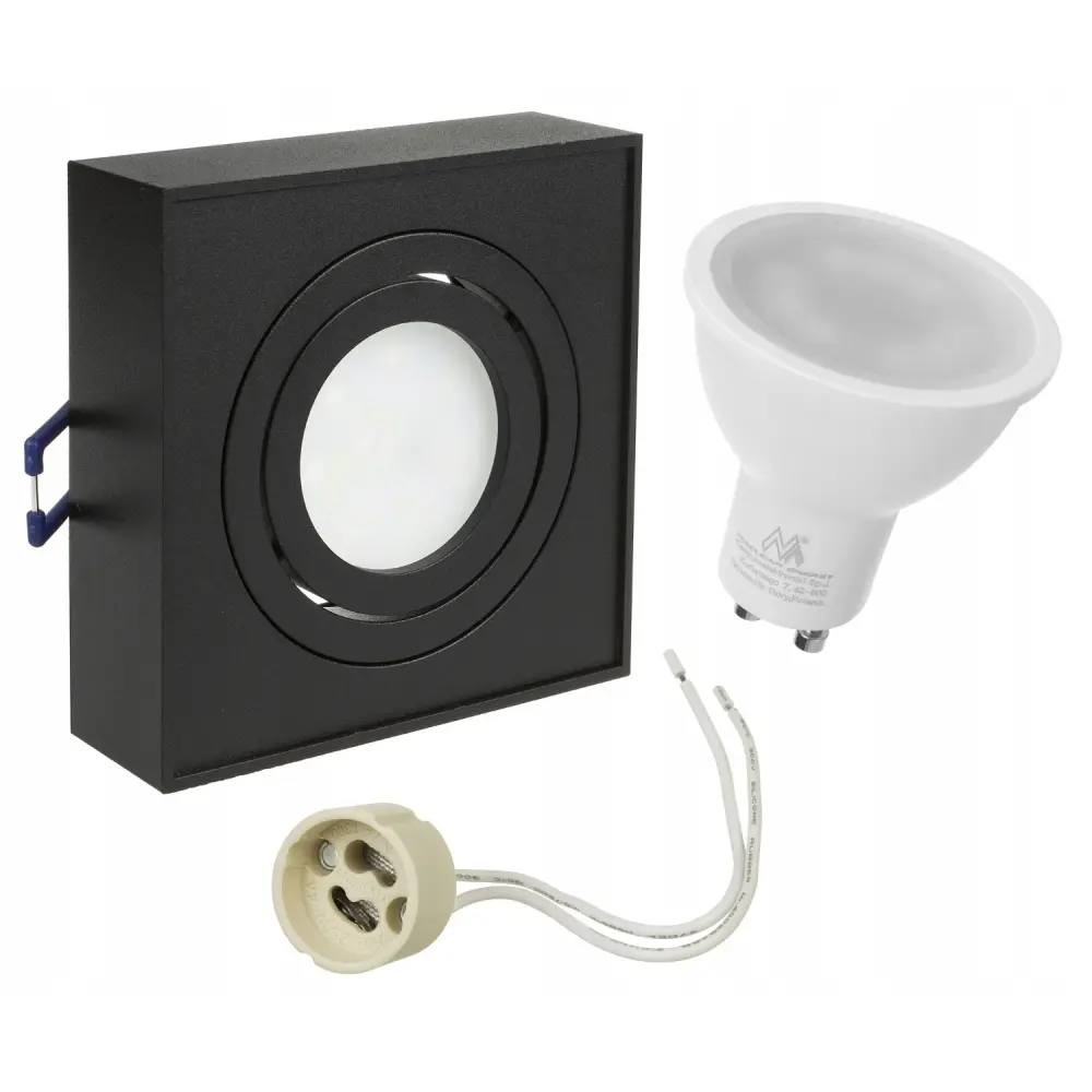 MCE464 B 7W black + GU10 flush affix light fixture