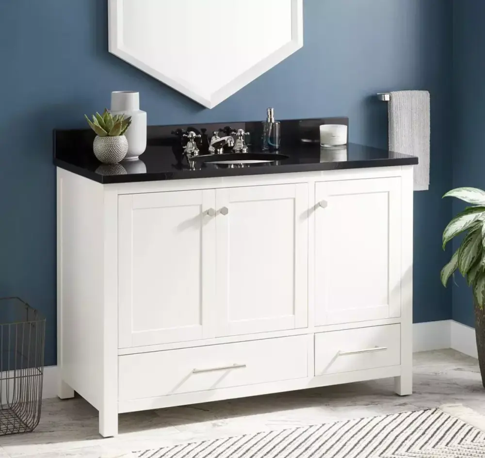 Signature Hardware Radke Bathroom Vanity Alabaster 48"