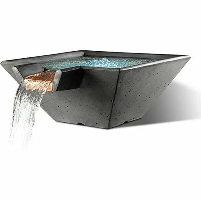Slick Rock Concrete - Cascade Square Water Bowl Spray Function