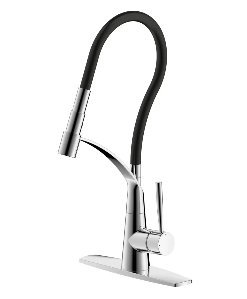 Fontaine Italia Dupleix Kitchen Pull Down Faucet Shiny metal