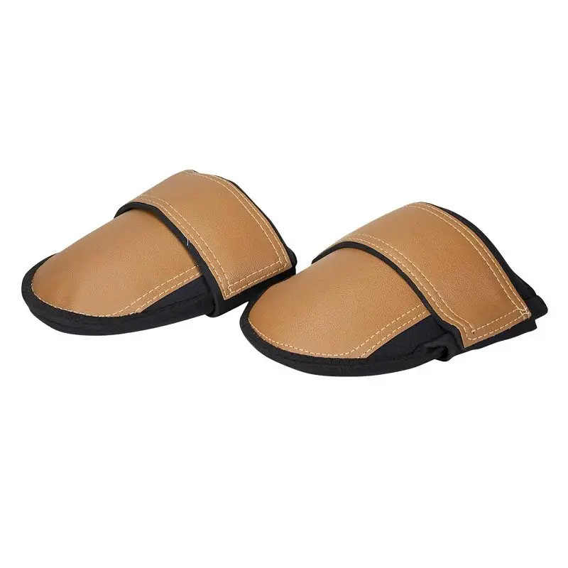 Marshalltown FFKP Knee Pad, L, Leather Cap, Rubberized Pad, 1-Strap, Hook and Loop