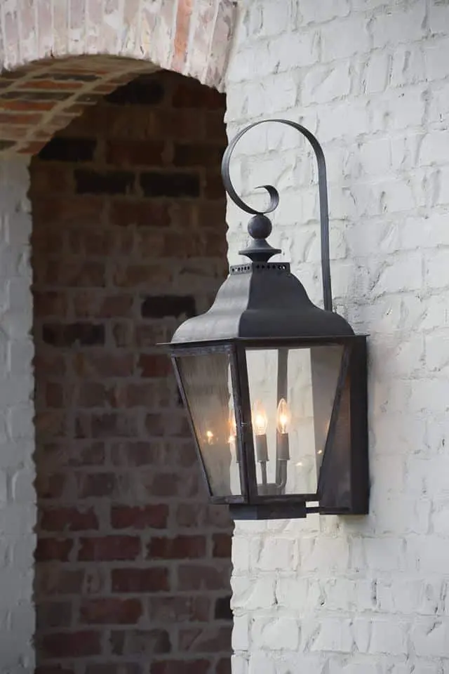 Breckenridge Red metal Electric Lantern - Wall Mount from Dusk Till Dawn