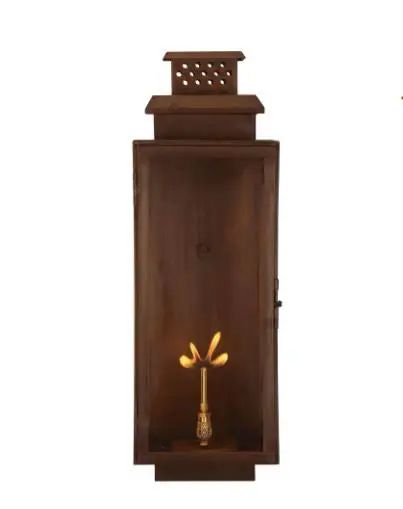 Chicago Copper Gas Lantern - Wall Affix