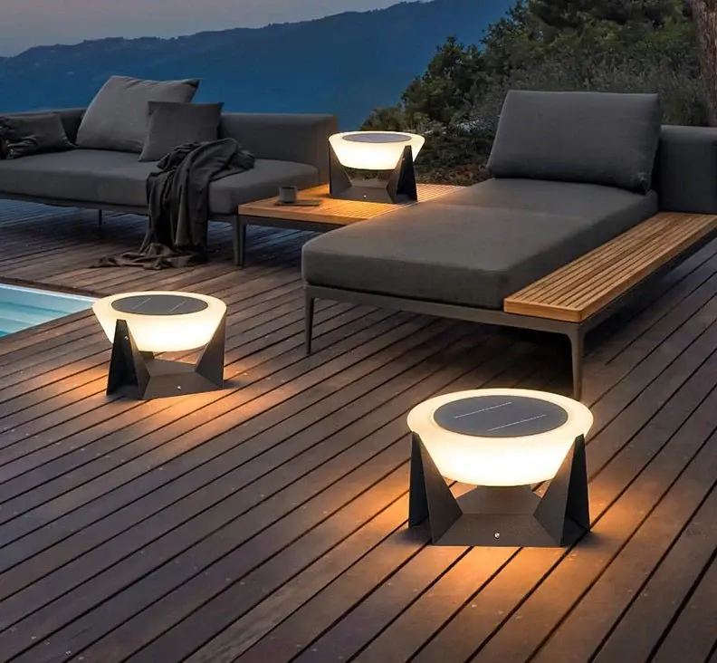 Modern Outdoor Watertight LED Solar Patio, Garden and Landscape Lamp 5-Year Warranty