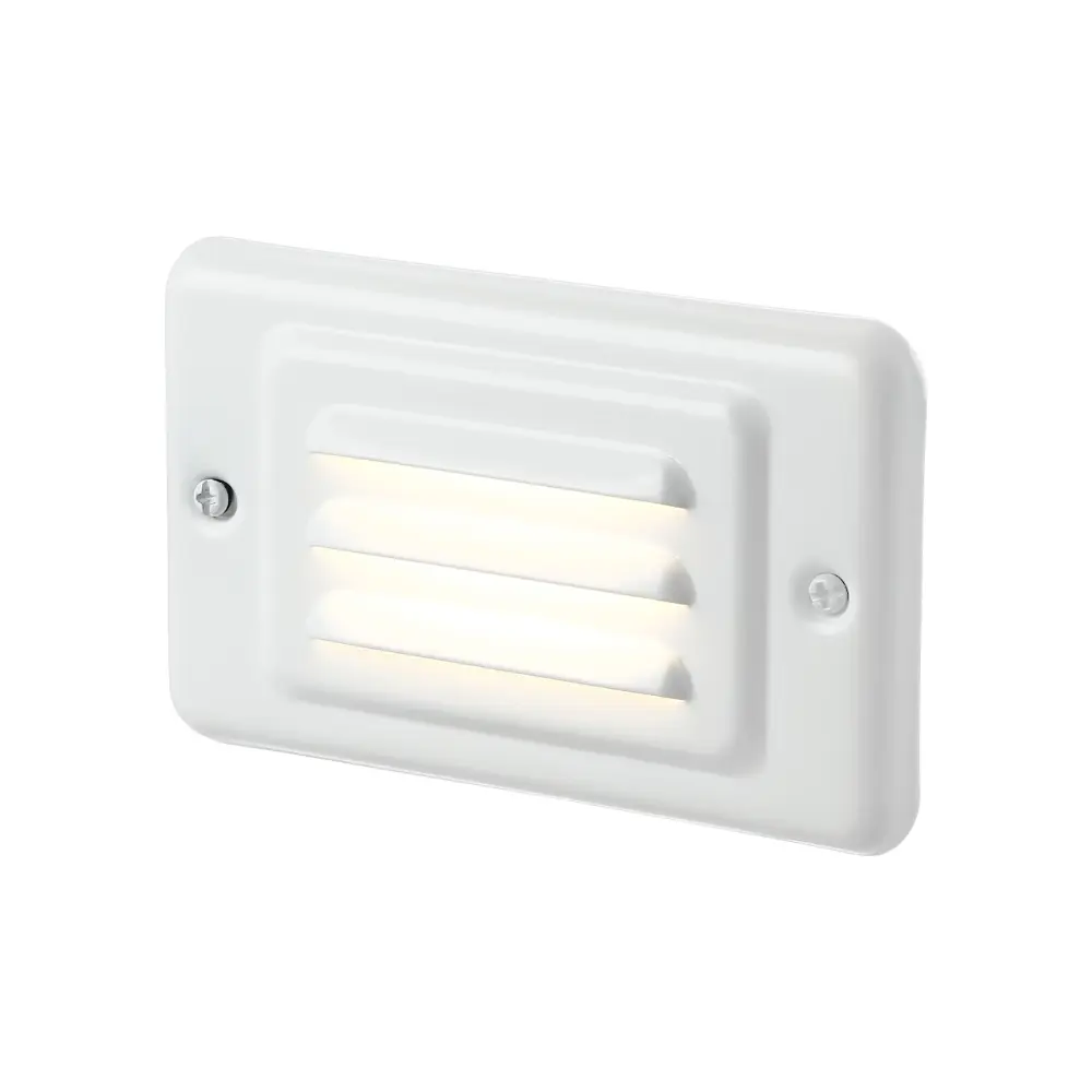 Pro 120V Parallel Pillbox Louvered Step & Deck Airy - White - 3000K