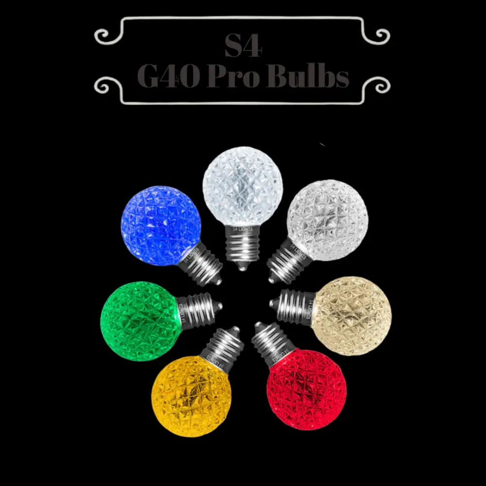 Dimmable Warm White Bulbs - G40 Pro Bulbs Faceted LED