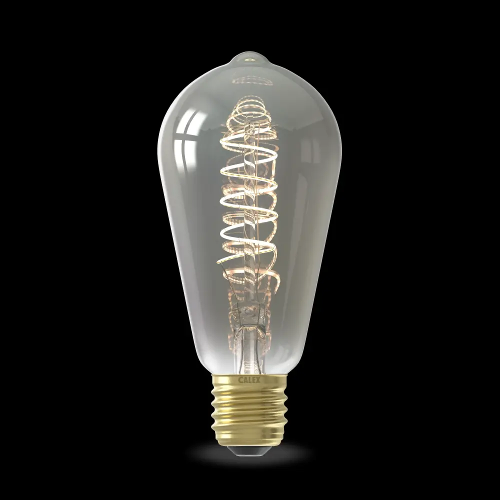 Calex Spiral Filament LED Bulb - E27 - ST64 - Premium metal