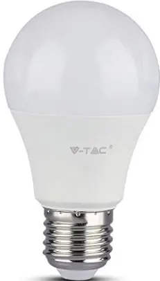 V-Tac Led Bulb 9W E27 A60 Thermoplastic Ivory