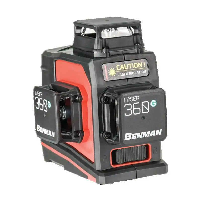 Benman Green Beam Self-Levelling Line Laser 3×360° Receiver
