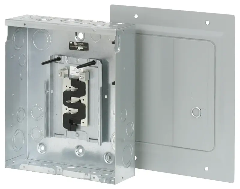 Cutler-Hammer BR Series BR612L125FDP Load Center, 125 , 6-Space, 12-Circuit, Central Lug, NEMA 1 Enclosure, Flush