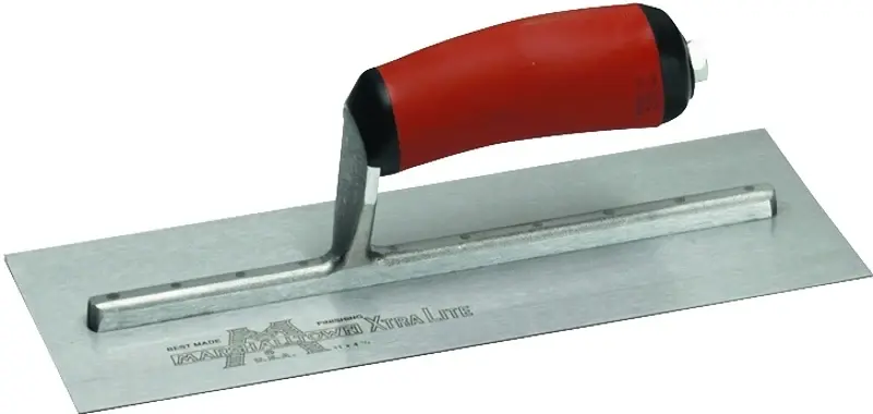 Marshalltown MXS1D Finishing Trowel, 11 L Blade, 4-1/2 W Blade, Graphite Steel Blade, Square End, Curved Handle