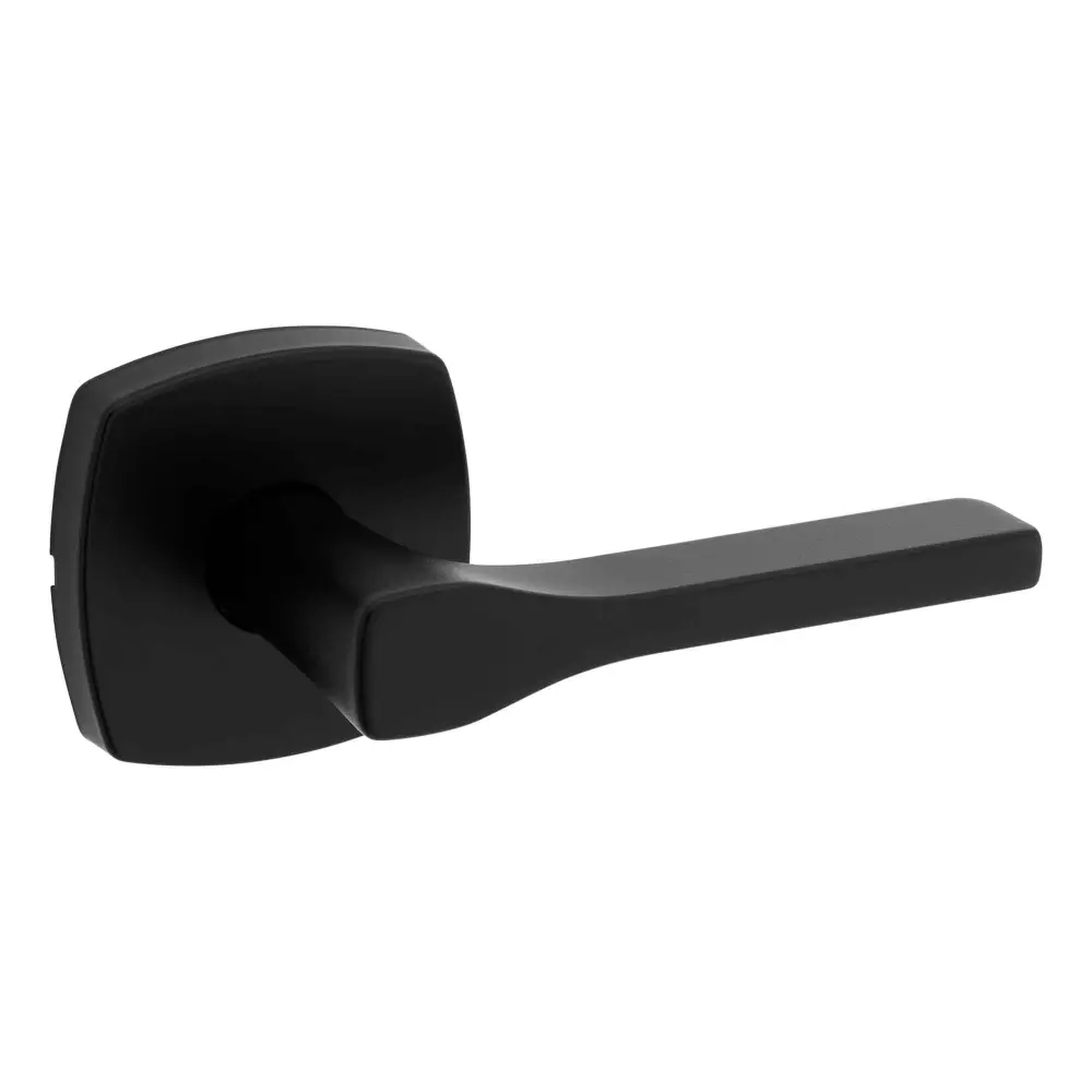 Passage Lever Handle Prague Rosette, Ebony
